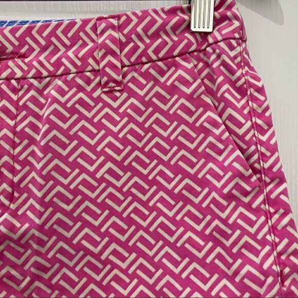 Merona Pink and White Geometric Flat Front Shorts - Picture 2 of 7